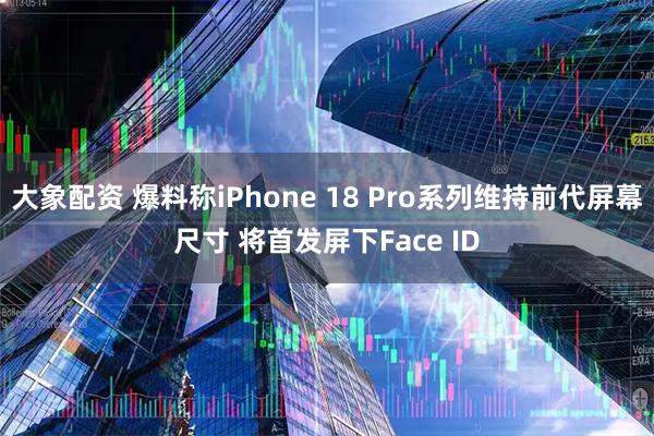 大象配资 爆料称iPhone 18 Pro系列维持前代屏幕尺寸 将首发屏下Face ID